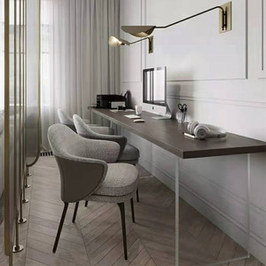 Silla de Comedor de Lino y Algodón Ecológica, Diseño Nórdico, Estilo Moderno y Lujoso para Hogar, Oficina, Apartamentos Pequeños y Comercios - Product Image 2