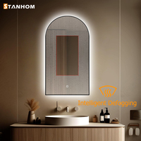 STANHOM Miroir LED encadré avec interrupteur tactile à intensité variable pour hôtel, salon, barbier, salle de bain