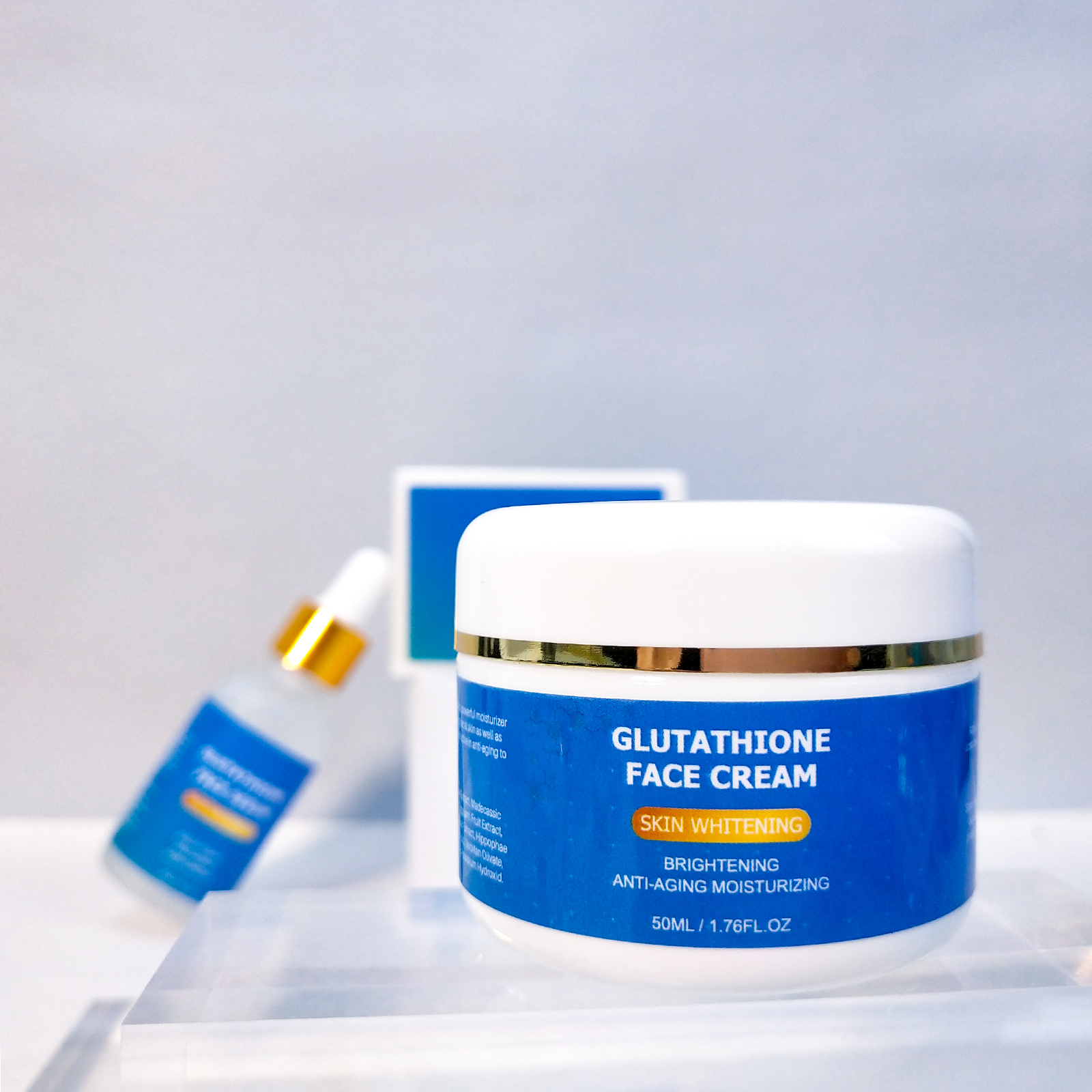 moisturizer with glutathione AOAO Glutathione Face Cream, Collagen Peptide Moisturizer for Women with  Jojoa Seed Oil, Ceramide & Vitamin C, Barrier Repair, Skin Firming &  Lifting, Reduces Wrinkles, Improves Elasticity 130g/4.6oz main image 1