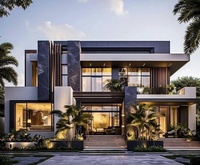 Maisons préfabriquées de luxe modernes à ossature légère en acier, résistantes aux ouragans, clés en main, avec kits de construction pour l'Australie et la Nouvelle-Zélande