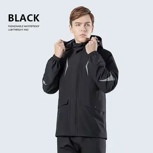 High Quality Coat Jacket Raincoats Adult Polyester Pongee Reflective Waterproof Rain Pants Set Motorcycle Raincoat for Rain