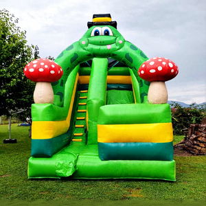 Tobogán inflable comercial de calidad profesional con diseño de rana para niños, castillo inflable para fiestas al aire libre. - Product Image 1
