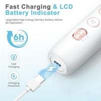 Perceuse à ongles électrique 10 modes 10 embouts Polisseuse à ongles Portable Rechargeable Batterie 2000mAh Plastique Manucure Pédicure