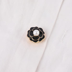 Gemelli in Lega con Fiore di Rosa Tridimensionale e Perla in Stile Coreano, Eleganti Decorazioni per Camicie da Donna, Stile Semplice e Lussuoso - Product Image 4