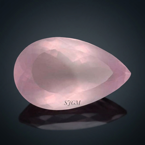 Pierre précieuse naturelle en quartz rose taille poire 6x9mm certifiée IGI A.A.A 1,20 carat Minas Gerais - SUNSHINE JAIPUR GEMS - Product Image 4