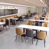 Ensemble de salle à manger en gros d'usine pour les écoles, la cantine ou les restaurants fast food pour table et chaises dans le salon ou le bar