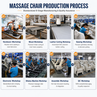 Fauteuil de pédicure avec massage shiatsu complet du corps et canapé inclinable électrique pour salon de manucure