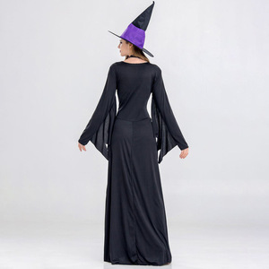 Disfraz de Bruja Morado para Halloween, Disfraz de <span class=keywords><strong>Vampiresa</strong></span> para <span class=keywords><strong>Mujer</strong></span> Adulta, Vestido de Uniforme para Fiesta de Disfraces - Product Image 6