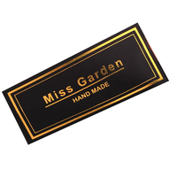 Pegatinas de Vinilo Personalizadas con Nombre de Marca, Resistentes a los Rayos UV, Impermeables, Elegantes, con Borde Dorado, Logotipo Personalizado, Diseño Floral, para Tiendas Pequeñas