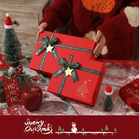 Boîte cadeau de Noël magnétique rigide de luxe avec logo personnalisé, emballage pour coffret cadeau, bijoux, emballage cosmétique, boîte en papier