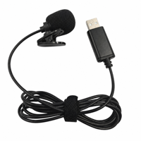 Microphone USB à pince omnidirectionnel de 2 m avec prise USB pour ordinateur de bureau, diffusion en direct, interphone vocal POS