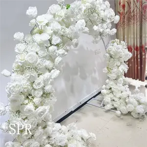 SPR装飾花用品ラウンドアーチステージフローラルガーデン背景天井結婚式の入り口フラワーガーランドフラワーリース