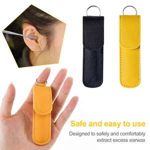 Lot de 6 curettes à cérumen en acier inoxydable pour le nettoyage des oreilles, kit de soin et d'entretien - Product Image 2