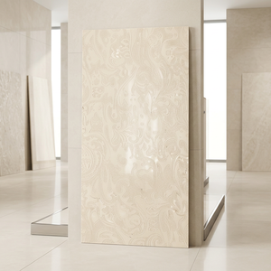 Crema 800x1600mm Anti Slip Porcelain Ceramic <b>Wall</b> and Floor Tiles Cream Marble Effect - Product Image 1