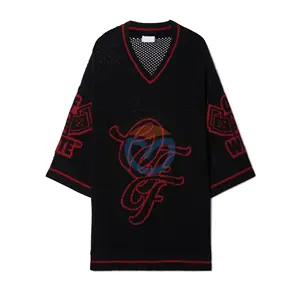 Custom OEM Wool Intarsia Knit Jacquard Pullover Embroidery Logo Knitted Cotton Oversized Knitwear Sweater For Man