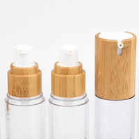 Vietnam 30ml 50ml 100ml Bouteille de pompe sans air de lotion cosmétique vide écologique avec emballage en bambou