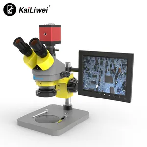 Kailiwei 쥬얼리 광학 7X-45X 삼안 스테레오 줌 2MP HD/VGA 카메라 LCD 모바일 수리 전자현미경 가격