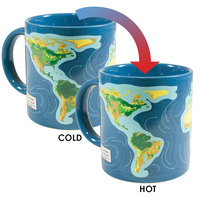 Tasses à lait de qualité supérieure, tasse à thé de changement de climat de l'océan, tasse à couleur changeante en grès bleu, tasse à café magique en céramique avec Logo