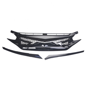 Grille avant en plastique noir brillant Cool Design pour <span class=keywords><strong>Civic</strong></span> Grill 2016-2018 - Product Image 1