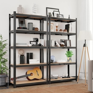 Estantería de Almacenamiento sin Tornillos, Fácil de Instalar, Estante Metálico Sólido, Organizador Multiusos, Paneles de Madera Resistentes de Alta Capacidad - Product Image 5
