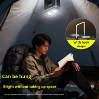 Nouvelle lampe de travail magnétique avec charge USB, affichage numérique, clip de stylo extérieur, crochet, lampe de camping LED télescopique multifonctionnelle