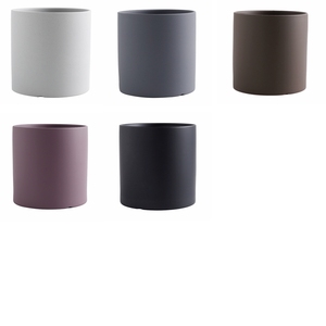 Macetas de Cerámica Cilíndricas para Plantas y Flores, <span class=keywords><strong>Color</strong></span> Rojo, Rosa, <span class=keywords><strong>Blanco</strong></span>, Amarillo, Verde, Marrón, Gris, de 3, 4, 5, 6 y 8 Pulgadas, para Hogar y Jardín - Product Image 4