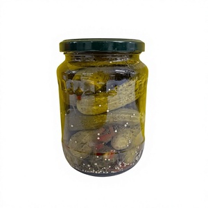 Premium Gourmet Spicy Cornichons <b>Pickled</b> in Vinegar Export Quality French Style Gherkins in Mason <b>Jar</b> by Good Crop India - Product Image 2