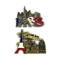 France Paris – aimant de réfrigérateur architectural en métal moulé sous pression, en alliage de zinc rétro, bronze antique, aimant de réfrigérateur magnétique