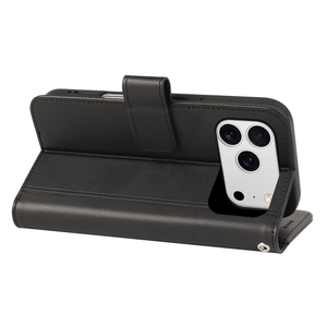 Funda de cuero PU con tapa para iPhone 17 17 <span class=keywords><strong>Pro</strong></span> 16 16 <span class=keywords><strong>Pro</strong></span> <span class=keywords><strong>9</strong></span> diseño de billetera de tarjeta con correa de mano funda para teléfono móvil - Product Image 5