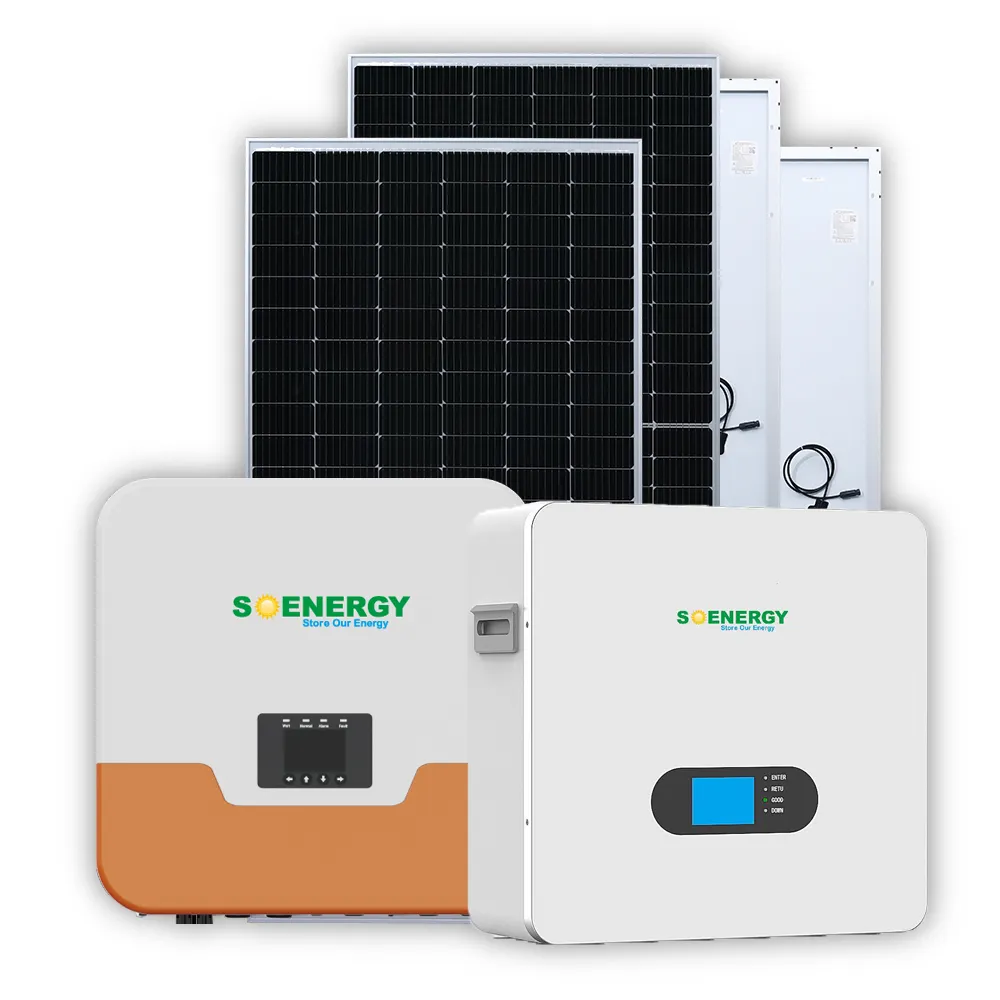 Güneş enerjili güç kaynağı sistem 220v 3KW 5KW açık çatı fotovoltaik enerji depolama gücü üretimi-ızgara sistemi