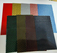 Feuille de fibre de carbone colorée sur mesure de haute qualité
