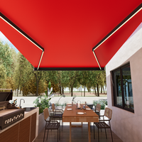 Auvent rétractable en aluminium au design moderne, personnalisable, électrique, entièrement pliable pour jardin, pergola