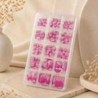 Ongles artificiels carrés français en gel souple rose à couverture complète