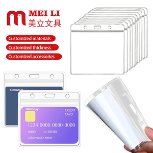 Nhà Máy Giá nhựa rõ ràng mềm PVC thẻ tên ngang trong suốt <span class=keywords><strong>ID</strong></span> Tên thẻ chủ huy hiệu - Product Image 1