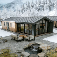 Casa Prefabricada de Acero de Lujo con Energía Solar, Cabaña Modular Híbrida para Uso en Villas, Hoteles y Aldeas Ecológicas
