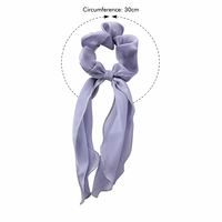 En gros Chouchous personnalisés en mousseline avec nœuds et rubans, élastiques, grands, pour femmes, attaches-queue de cheval