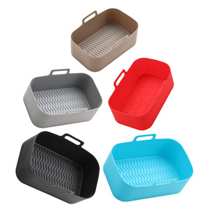 Revêtements réutilisables en silicone pour friteuse à air 20 cm x 12 cm, résistants à la chaleur, rectangulaires, compatibles avec Ninja Tower et Russell Hobbs - Product Image 4