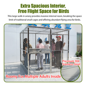 Jaula de Lujo para Pájaros Grandes de Exterior, para Loros, Loros Ara, Rapaces, Jaula Profesional para Criadores, Jaula de Acero Inoxidable para Aves - Product Image 3