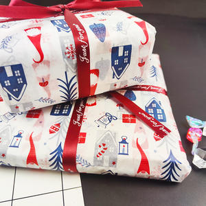 Fond blanc bleu-vert neige <span class=keywords><strong>maison</strong></span> Saint vieil homme étincelle copie papier personnalisé vacances éléments emballage cadeau papiers sorbet - Product Image 2