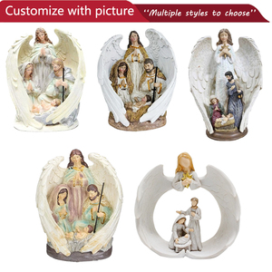 การตกแต่งรูปปั้นเทวดาด้วยเรซินของตกแต่งตามสั่งของสะสมของขวัญสำหรับผู้ปกครอง - Product Image 2