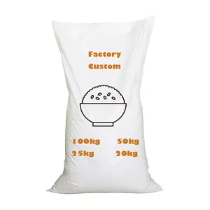 Aangepaste Gedrukte Pp Geweven Polypropyleen Zak 50Kg 25Kg Zak Voor Verpakking Rijstmeel Suiker Voedsel 5Kg 10Kg 100Kg