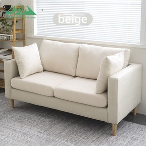 Wayon Reclining Fabric Chaise Lounge <strong>Sofa</strong> for Living Room with Removable Pillows and Wooden Legs, Light Green - Product Image 1