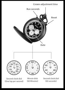 <span class=keywords><strong>Montre</strong></span> de poche BOSHIYA 47 mm, cadran lisse moderne personnalisé, mouvement à quartz pour <span class=keywords><strong>homme</strong></span>, calendrier, six aiguilles - Product Image 5