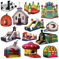 Enfants extérieurs commerciaux sautant gonflable pourpre de PVC gonflable château parc maison rebondissant cavalier gonflable château videur