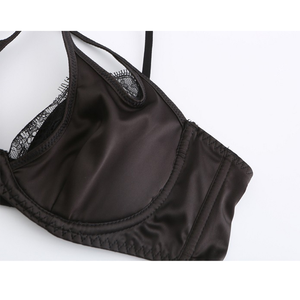 บราผ้าซาตินเซ็กซี่ บราลูกไม้ลายขนตา บราไซส์ใหญ่ สาวสวยในภาพถ่ายใส่บรา - Product Image 6