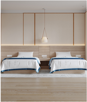 Meubles d'hôtel de haute qualité et bon marché, lit queen-size, cadre de lit queen-size avec tête de lit