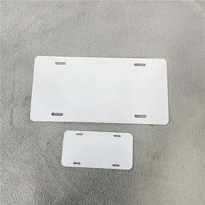 DIY white blanks sublimation aluminum Metal Motorcycle Plate printable glossy Bicycle License Plate with standard holes