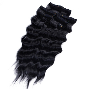 Dài Thẳng Chịu Nhiệt Đôi Rút Ra Tổng Hợp Clip Trong Hairpieces Với 7 cái/bộ 160Gram Tổng Hợp Tóc Mở Rộng Clip Trong - Product Image 4