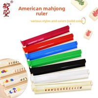 Règle de Mahjong à poussoir deux-en-un de style américain et juif avec support et organisateur de cartes pour le divertissement