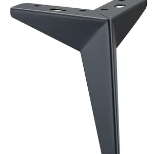 Matai الحديثة الأسود نمط الثقيلة أريكة استبدال قدم أريكة الاكسسوارات مجموعة من 4 المعادن 7 بوصة أرجل قطع الأثاث ل أريكة كرسي